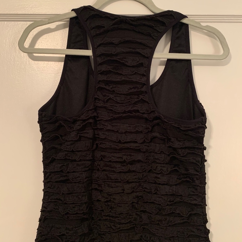 Black Ruffled Racerback Dress - size M - Picture 6 of 7